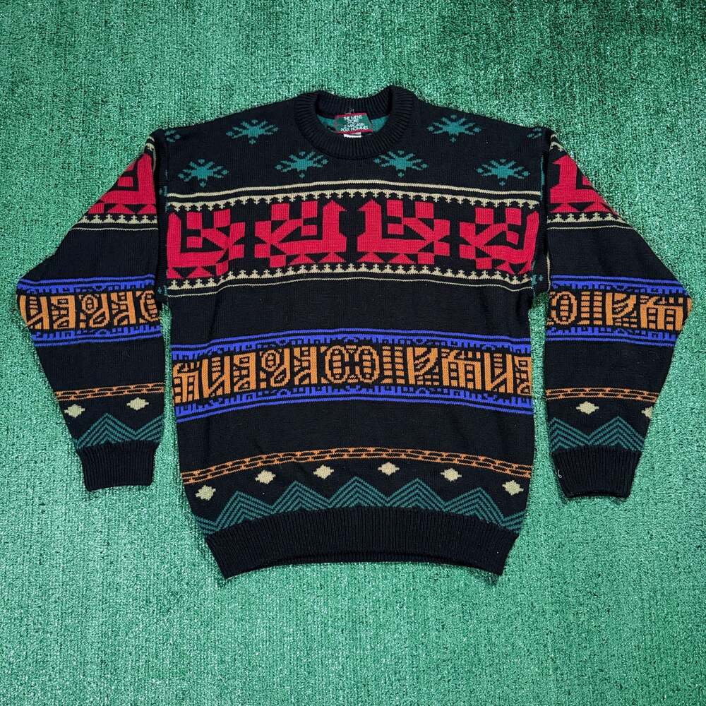 Vintage The Men's Store Geometric Knit Pullover Sweater Large